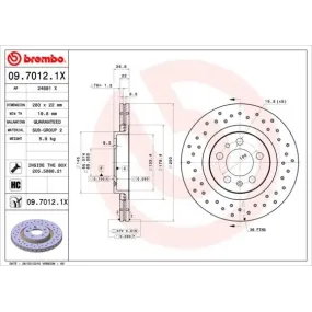 Discos de freno Brembo XTRA Line 09.7012.1X - 09701214