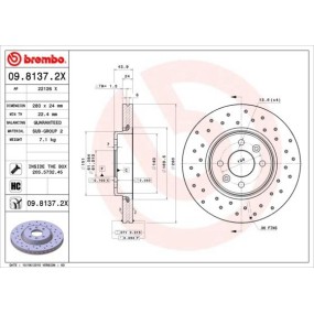 Discos de freno Brembo XTRA Line 09.8137.2X - 09813724