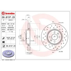 Discos de freno Brembo XTRA Line 09.8137.2X - 09813724