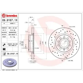 Discos de freno Brembo XTRA Line 09.9167.1X  - 09916710