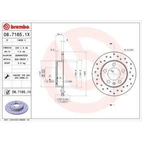 Discos de freno Brembo XTRA Line 08.7165.1X - 08716514