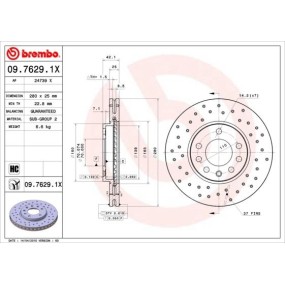 Discos de freno Brembo XTRA Line 09.7629.1X - 09762910