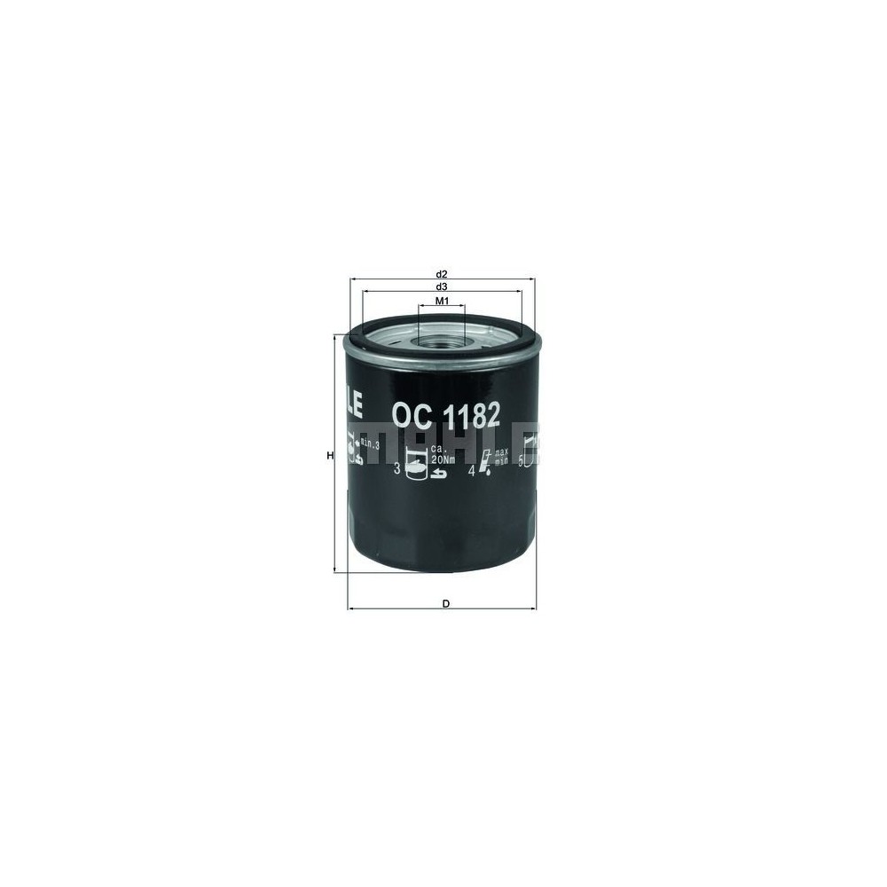 Filtro aceite Mahle OC 1182