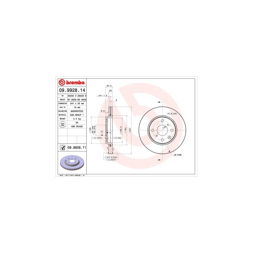 Discos de freno Brembo 09.992814