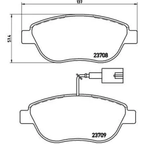 Juego pastillas de freno Brembo P 23 137