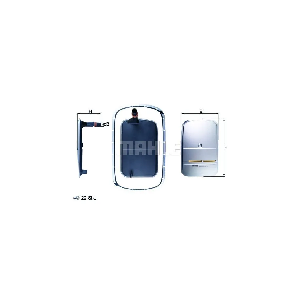 Filtro hidráulico, transmisión automática Mahle HX 165KIT