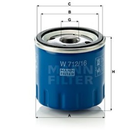 Filtro aceite Mann W712/16
