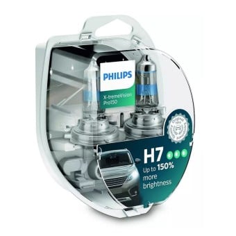 Set lámparas H7 Philips X-TremeVision  Pro150
