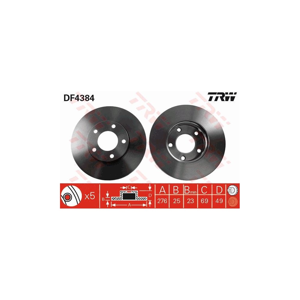 Disco TRW equivalente BP4Y-33-25XD